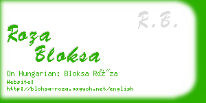 roza bloksa business card